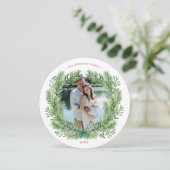 Cartes Pour Fêtes Annuelles Photo de Noël d'hiver (Debout devant)