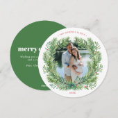 Cartes Pour Fêtes Annuelles Photo de Noël d'hiver (Devant / Derrière)