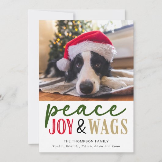 Cartes Pour Fêtes Annuelles Photo de Noël drôle d'amoureux de chien personnali (Devant)