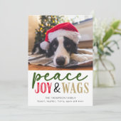 Cartes Pour Fêtes Annuelles Photo de Noël drôle d'amoureux de chien personnali (Debout devant)