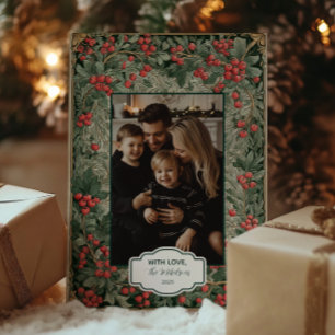 Cartes Pour Fêtes Annuelles Photo de Noël du feuillage botanique