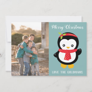 Cartes Pour Fêtes Annuelles Photo de Noël du magnifique pingouin