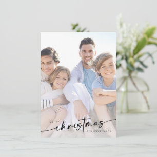 Cartes Pour Fêtes Annuelles Photo de Noël écrit à la main