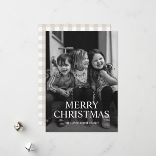 Cartes Pour Fêtes Annuelles Photo de Noël élégant classique Joyeux Noël