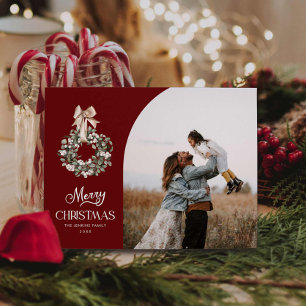 Cartes Pour Fêtes Annuelles Photo de Noël élégant et joyeux