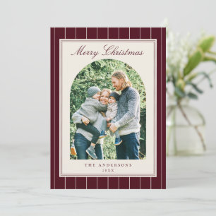 Cartes Pour Fêtes Annuelles Photo de Noël Élégant Minimaliste Vieille Fortune