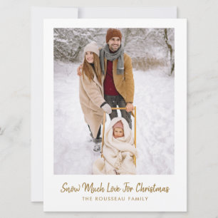 Cartes Pour Fêtes Annuelles Photo de Noël en famille sous la neige