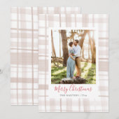 Cartes Pour Fêtes Annuelles Photo de Noël en flanelle Cozy (Devant / Derrière)