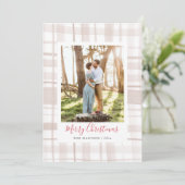 Cartes Pour Fêtes Annuelles Photo de Noël en flanelle Cozy (Debout devant)