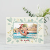 Cartes Pour Fêtes Annuelles Photo de Noël Eucalyptus (Debout devant)