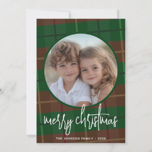 Cartes Pour Fêtes Annuelles Photo de Noël fantaisiste - Calligraphie et carrea