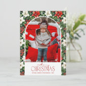 Cartes Pour Fêtes Annuelles Photo de Noël floral joyeux Noël (Debout devant)