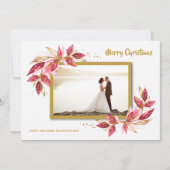 Cartes Pour Fêtes Annuelles Photo de Noël florale (Devant)