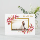 Cartes Pour Fêtes Annuelles Photo de Noël florale (Debout devant)