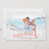 Cartes Pour Fêtes Annuelles Photo de Noël florale tropicale (Devant)