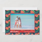 Cartes Pour Fêtes Annuelles Photo de Noël florale tropicale (Devant)