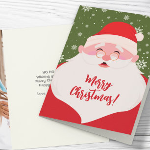 Cartes Pour Fêtes Annuelles Photo de Noël graphique de Cute Père Noël