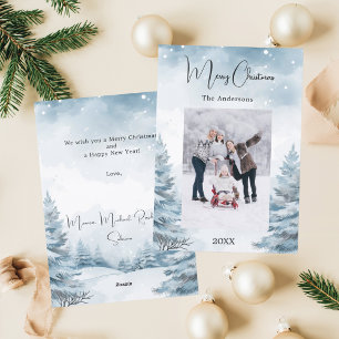 Cartes Pour Fêtes Annuelles photo de Noël hiver neige