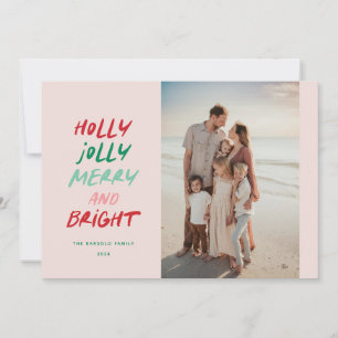 Cartes Pour Fêtes Annuelles Photo de Noël horizontal très joyeux et coloré