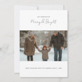 Cartes Pour Fêtes Annuelles Photo De Noël Joyeuse Et Lumineuse Peu Chère (Devant)