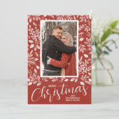 Cartes Pour Fêtes Annuelles Photo de Noël joyeux (Debout devant)