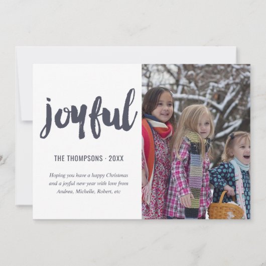 Cartes Pour Fêtes Annuelles Photo de Noël joyeux (Devant)
