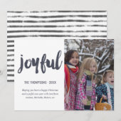 Cartes Pour Fêtes Annuelles Photo de Noël joyeux (Devant / Derrière)