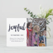 Cartes Pour Fêtes Annuelles Photo de Noël joyeux (Debout devant)