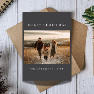 Cartes Pour Fêtes Annuelles Photo de Noël joyeux minimaliste ultra moderne som