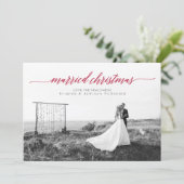 Cartes Pour Fêtes Annuelles Photo de Noël mariée (Debout devant)