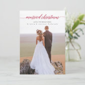 Cartes Pour Fêtes Annuelles Photo de Noël mariée (Debout devant)