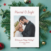 Cartes Pour Fêtes Annuelles Photo de Noël mariée et brillante