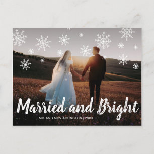 Cartes Pour Fêtes Annuelles Photo de Noël mariée et brillante