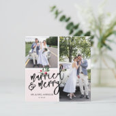 Cartes Pour Fêtes Annuelles Photo de Noël mariée et joyeuse (Debout devant)