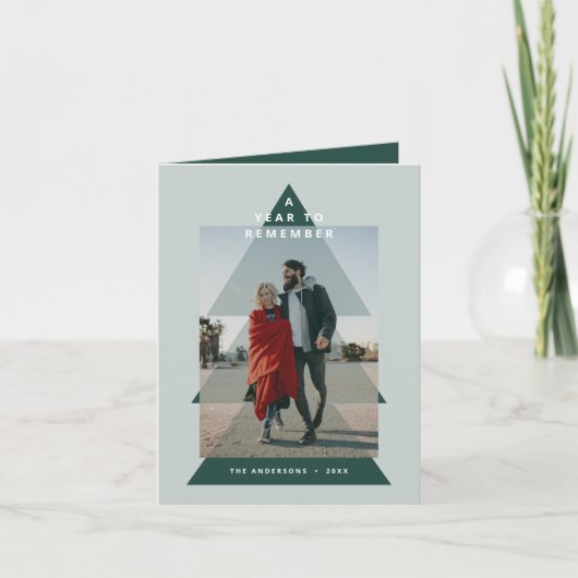 Cartes Pour Fêtes Annuelles Photo de Noël minimale (Devant)