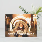 Cartes Pour Fêtes Annuelles Photo de Noël moderne (Debout devant)