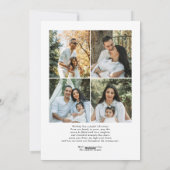 Cartes Pour Fêtes Annuelles Photo de Noël moderne Bow Joyeux (Dos)