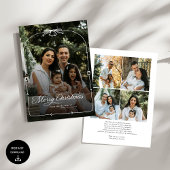 Cartes Pour Fêtes Annuelles Photo de Noël moderne Bow Joyeux