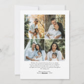 Cartes Pour Fêtes Annuelles Photo de Noël moderne Bow Joyeux (Dos)