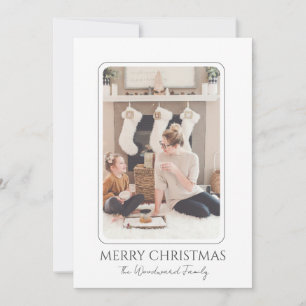 Cartes Pour Fêtes Annuelles Photo de Noël Moderne Classique