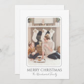 Cartes Pour Fêtes Annuelles Photo de Noël moderne classique (Devant / Derrière)