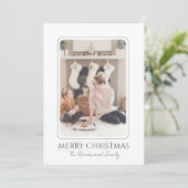 Cartes Pour Fêtes Annuelles Photo de Noël moderne classique (Debout devant)