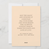 Cartes Pour Fêtes Annuelles Photo de Noël moderne Tan Joyeux (Dos)