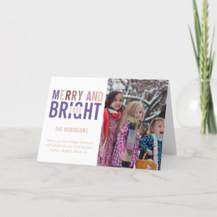 Cartes Pour Fêtes Annuelles Photo de Noël Palette Ultra Violet