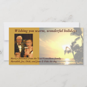 Cartes Pour Fêtes Annuelles Photo de Noël Palm Tree