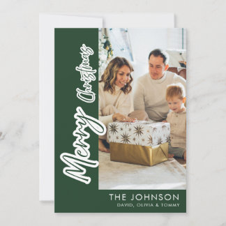 Cartes Pour Fêtes Annuelles Photo de Noël personnalisé de famille | Moderne Ve