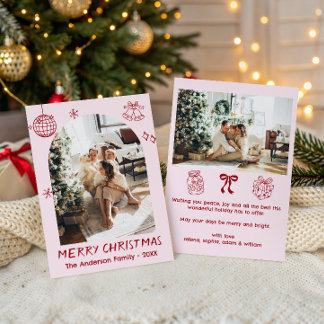Cartes Pour Fêtes Annuelles Photo de Noël personnalisé en famille