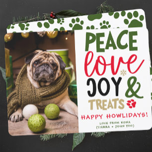 Cartes Pour Fêtes Annuelles Photo de Noël personnalisée pour chien