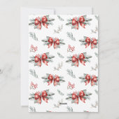 Cartes Pour Fêtes Annuelles Photo de Noël Red Bow (Dos)