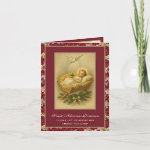 Cartes Pour Fêtes Annuelles Photo de Noël religieuse vintage de Jésus bébé